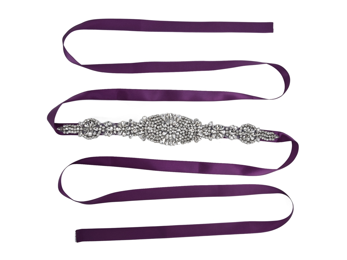 Cinto elegante de strass para vestido de noiva, acessórios para noiva e madrinhas.