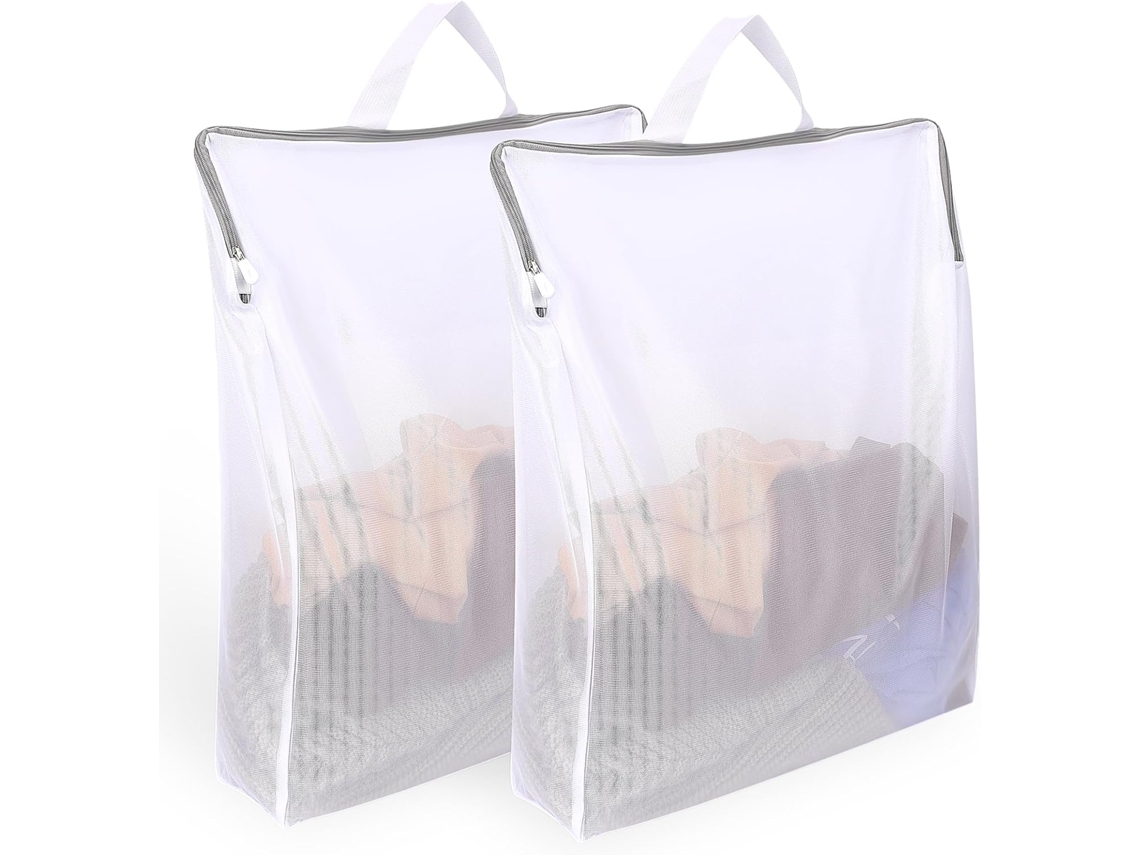 Saco de lavanderia em malha BRILVIBERA para roupas delicadas, lençóis, pelúcias