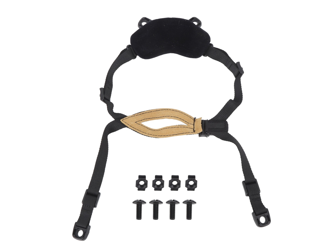Cinto De Queixo Para Capacete Ajustável 4 Pontos Para Capacete Mich Fast Acessório Preto