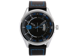 Reloj De Pulsera Hombre De Cuero Con Dial De Calendario Moda 06