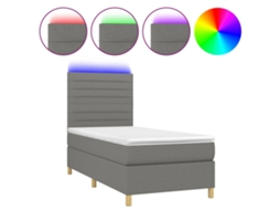 Box Spring Bed, Box Spring Beds Vidaxl Cinzeto Tecido (80 X 200 Cm)
