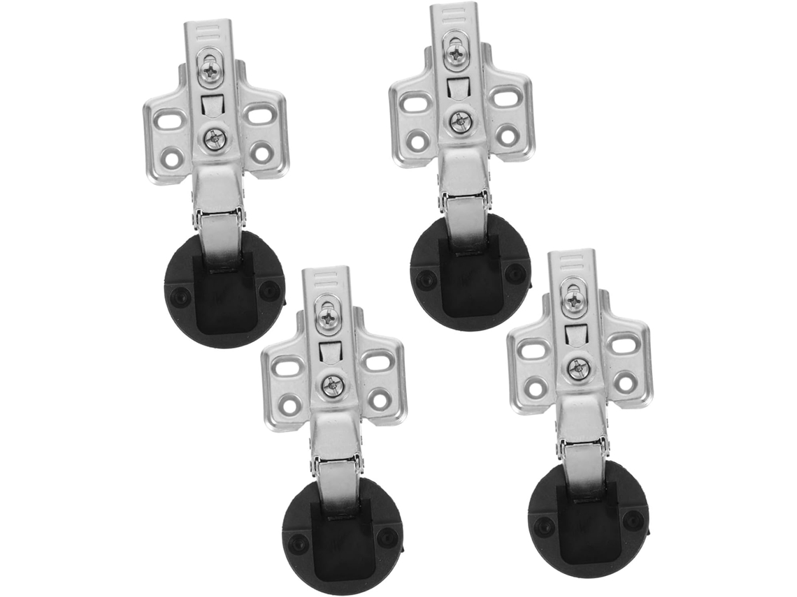 Conjunto De 4 Dobradiças Com Amortecimento Silencioso Para Armários