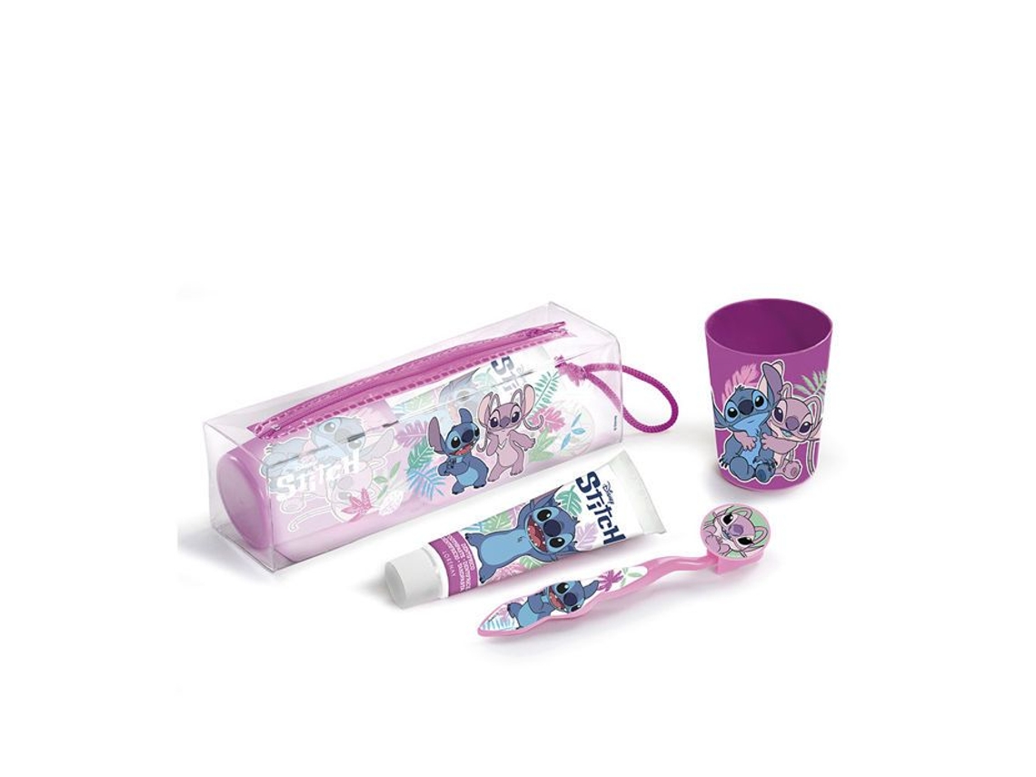 Conjuntos Crianças E Bebês Stitch Dental Estuche 4 Pz