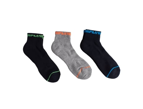 Pacote Com 3 Meias Curtas F2523 Para Homens E Mulheres Fila Underwear