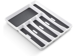 Bandeja de Talheres Slowmoose 40 x 32 x 4,5 cm, 6 Compartimentos, Organizador de Gavetas de Cozinha, Pés Antiderrapantes