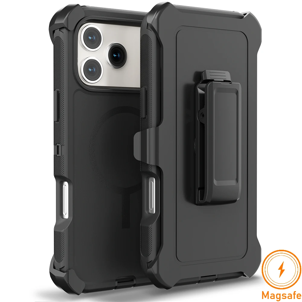 (preto, Iphone 14 Plus) Capa Magnética Para Celular, Compatível Com Magsafe, Resistente E Durável, À Prova De Choque, Com Clipe.