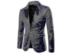 Jaqueta De Traje Para Homem, Estilo Formal, Material Algodão E Poliéster, Para Casamento, Primavera E Outono Cor Azul