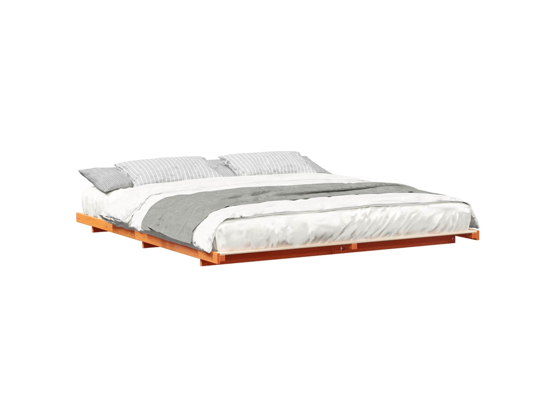 Estrutura de Cama de Chão Castanho mel 200 X 210 Cm MAISON EXCLUSIVE