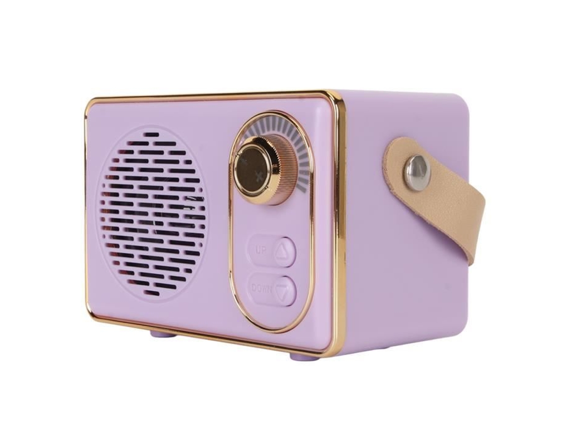 HURRISE Retro Speaker Retro 5.0 Speaker Vintage Mini Speaker Memory Card Aux Usb Computer Speaker Roxo