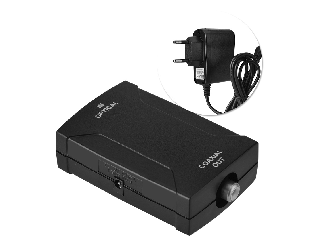Conversor De Áudio Digital Toslink Para Coax (teatro Casa, Dts Dolby)