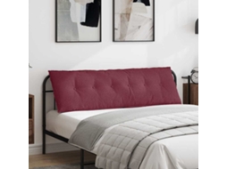 Vidaxl Travesseiro Para Costas Vinho Vermelho 160 X 19 X 50 Cm Tecido