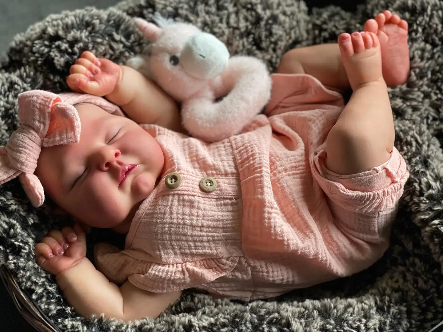 (rosa) Boneca Bebê Menina Macia De 50cm Em Formato De Pêssego