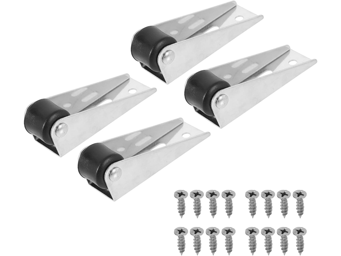 Conjunto De 4 Roldanas Para Portas De Correr Em Ferro E Plástico