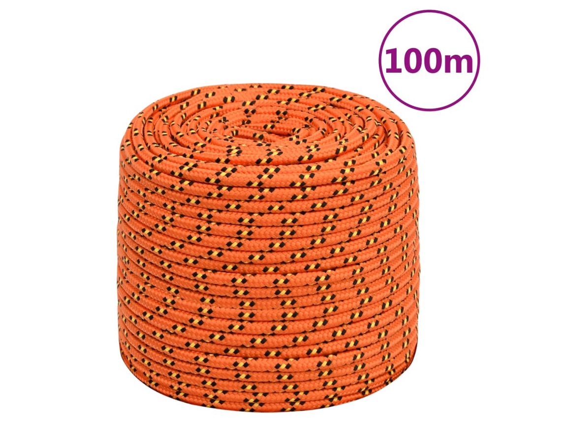 Vidaxl Corda De Barco 6 Mm 100 M Polipropileno Laranja