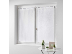 Par De Laços Retos 2 X 60 X 90 Cm Tecido Efeito Linho Haltona Branco