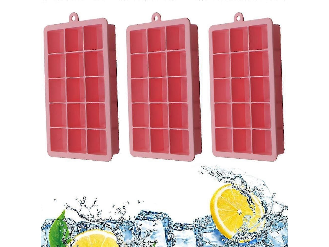 Bandejas de Gelo Flexíveis para Whisky, Liberação Fácil, Cubos Personalizados para Bebidas, Economia de Espaço no Freezer Rosado