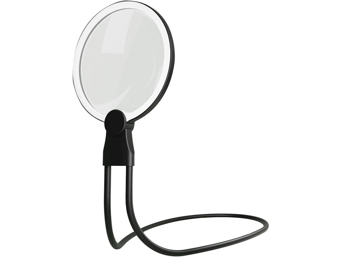 Lupa De Pescoço Com 24 Leds Ultrabrilhantes, Lupa De Mão Hd Com Luz Usb Para Leitura Por Idosos. Gokoco
