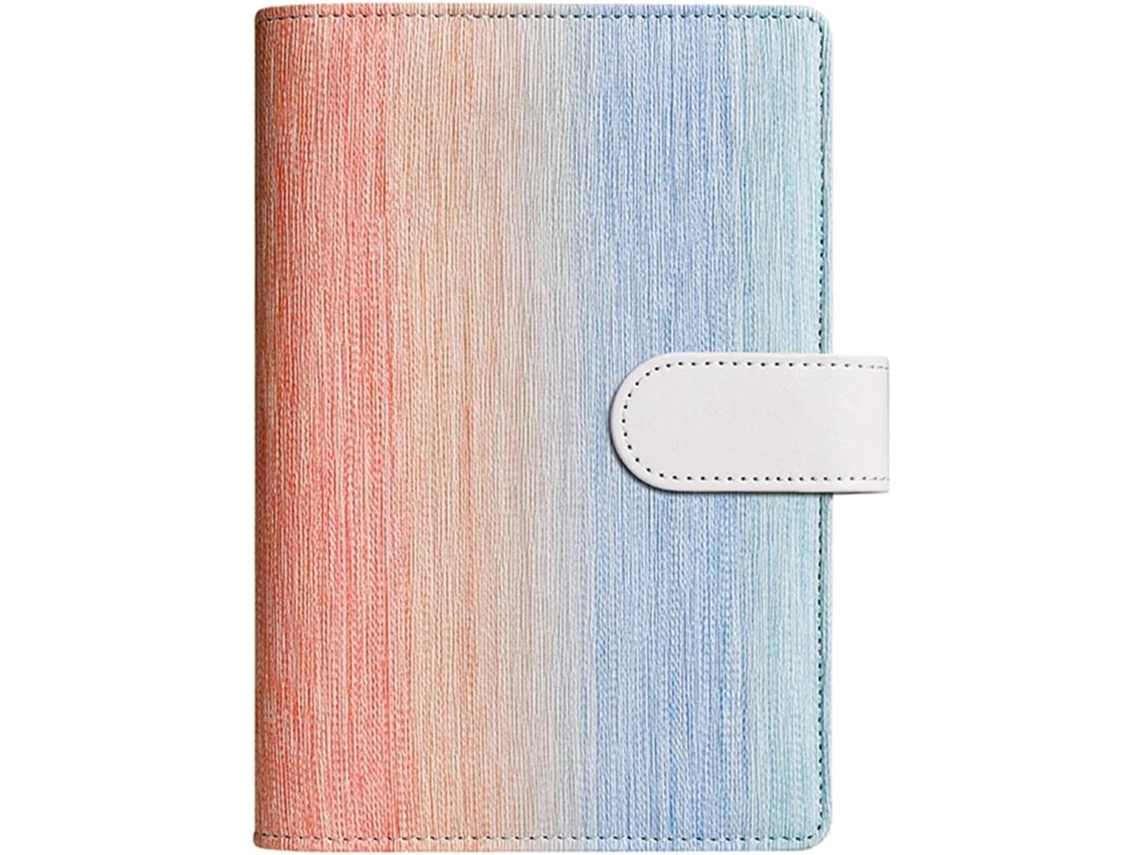 Agenda com 6 furos, fichário com capa em PU, caderno, material escolar (verde claro)