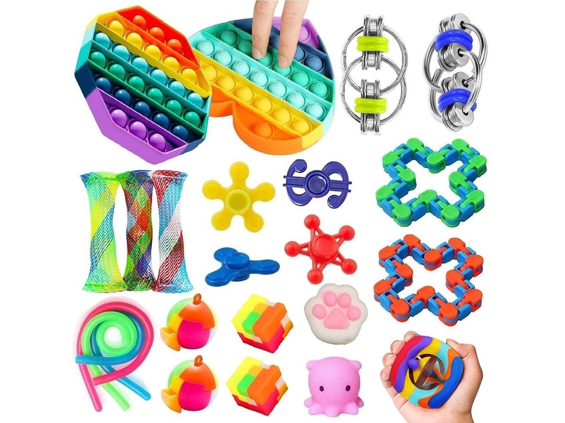 Ats conjunto de Brinquedos Sensoriais Push Bubble para Crianças Alivio de Ansiedade e Estresse Ferramentas Manuais Presentes de Aniversário