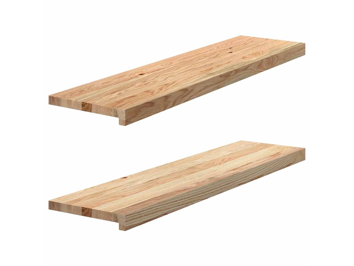 Vidaxl Soleiras Da Janela 2 Pcs 100x25x2cm Carvalho Maciço Não Tratado