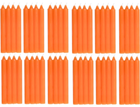 COM-FORT HOUSE- Vela de Mesa Laranja Velas Decorativas Sem Perfume Velas para a Tua Casa COM-FORT HOUSE