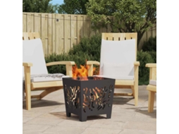 Vidaxl Fire Pit Preto 40 X 40 X 40 Cm Aço Corten