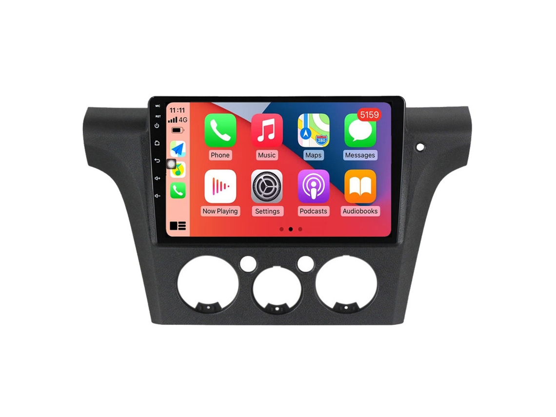 Auto Rádio Carro Bluetooth Autoradio 8GB RAM 128G ROM CarPlay Navegação GPS Ecrã Táctil RoverOne para Mitsubishi Outlander 1 2001-2008  