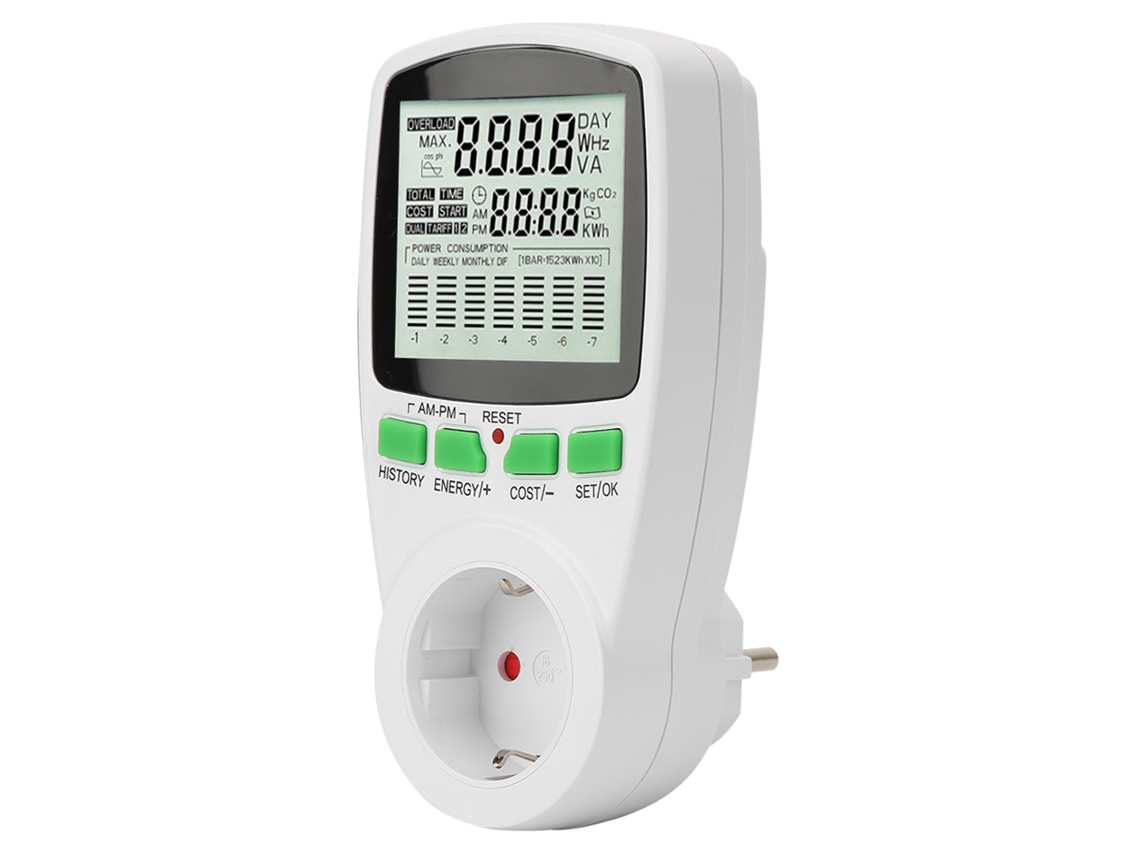 Laxiscreed Power Monitor Para Medição De Consumo De Eletricidade Até 9999 Kwh E Correntes Até 16a
