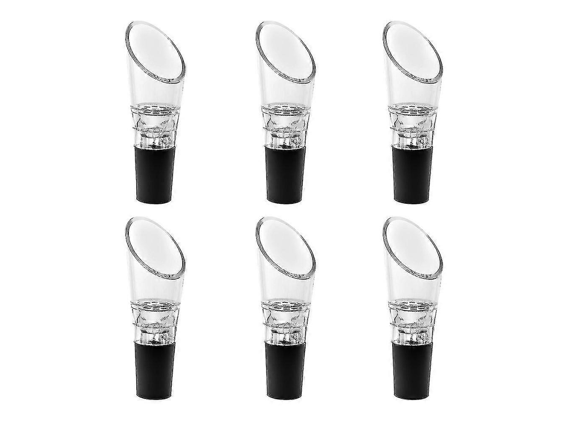 Regadera de Vino 6 Pack Con Tapon de Goma Y Boquilla Anti goteo para Bebida Elegante Y Sin Manchas
