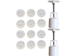 Conjunto Com 2 Formas Redondas De Plástico Para Bolos Da Lua