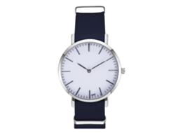 Relógio de pulso masculino casual com pulseira de nylon e movimento de quartzo (azul royal)