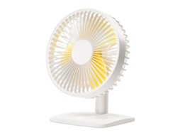 Ventilador de Mesa Usb Portátil Silencioso 3 Velocidades Pequeno Pessoal para Lar e Escritório Branco