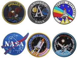 Patches Da Nasa 6 Unidades - Bordado - Fechamento De Gola Ou Lencinho - Sustentável - Confortável - Fácil De Lavar