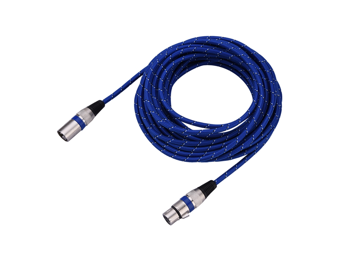 Cable de audio XLR macho a hembra, 10 m, azul | S/MARCA