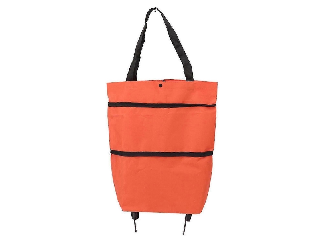 Carrinho de Compras Dobrável, Grande Capacidade, com Zíper, em Tecido Oxford e com Rodas, Ideal para Camping. GOKOCO