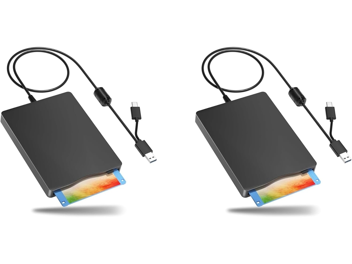 Unidade de Disquete Dupla, Externa de 3,5 Polegadas com Usb Tipo c, Portátil para Computador. SFUSHOS