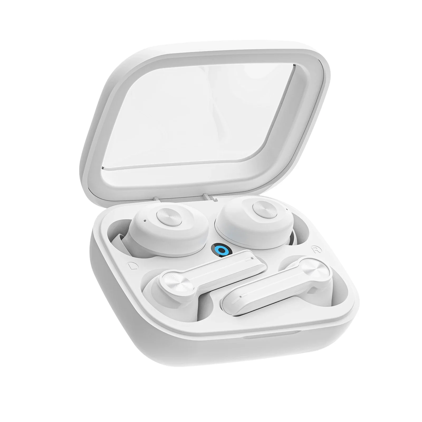 Fones De Ouvido (brancos), Design Com Dois Fones, Bateria De Longa Duração.