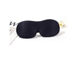 Máscara De Dormir 3d Macia E Opaca, Unissexo, Com Velcro Ajustável, Ideal Para Viagens E Relaxamento. Preto Hexinyigjly