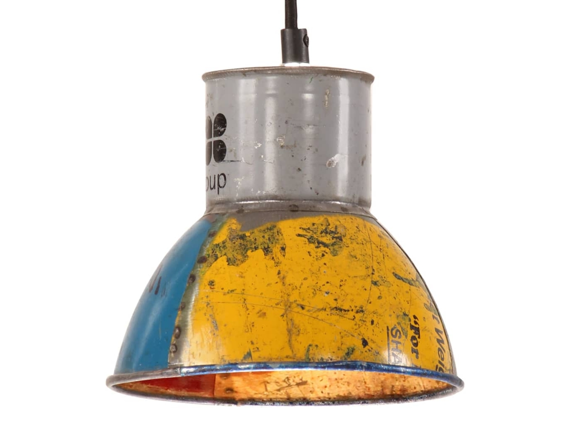 Candeeiro Suspenso Industrial Redondo 25W 17 Cm E27 Multicor VIDAXL