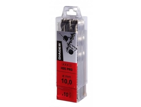 Broca para Metal DIAGER Pro Hss Série Curta Ø3 5 Pacote de 10 Brocas 726D03.5