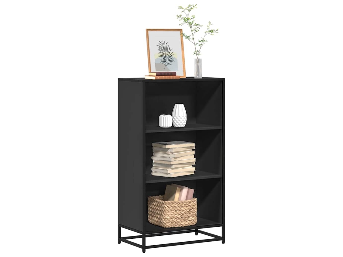 Vidaxl Estante 60x35x107,5 Cm Contraplacado Preto
