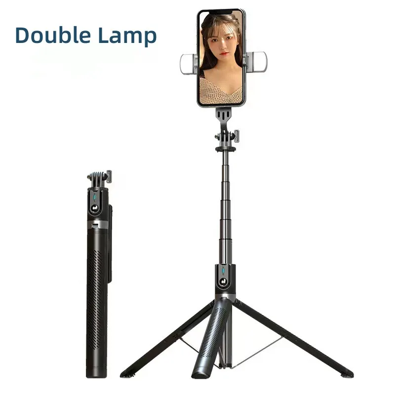Bastão de Selfie Bluetooth de 180 Cm com Tripé e Suporte para Celular com Controle Remoto. MDUG