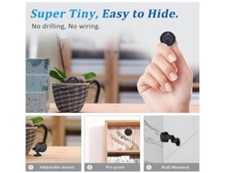 Câmera Espiã Escondida 1080p Wifi Mini Nanny Cam Baby Monitor de Vigilância para Segurança Escritório Doméstico Noite Detecção USHION