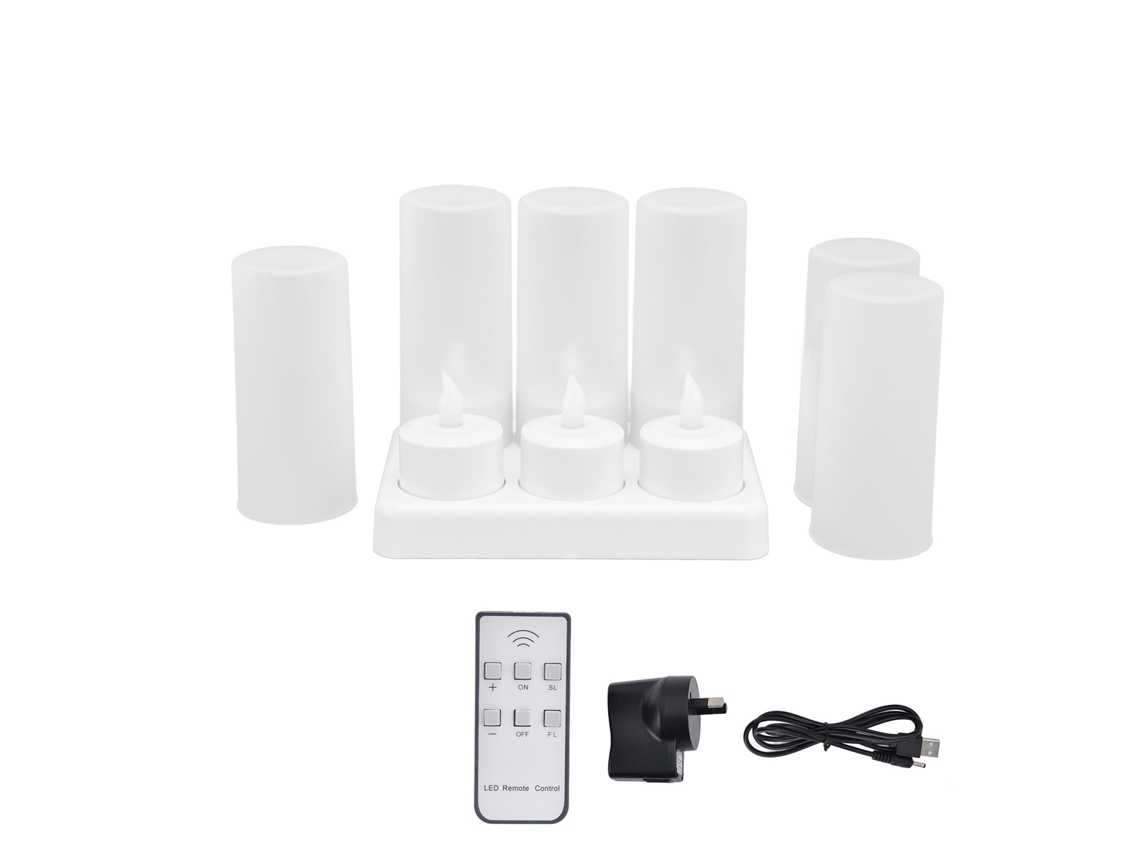Rebe-vela Led Reutilizável Sem Chama Falsa Elétrica Para Casamentos Festas Mesa De Jantar Plugue 100-240vau
