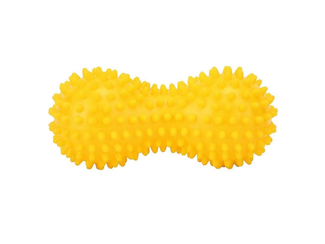 Bola Ouriço Massagem Pvc Amarelo Fascite Plantar Ioga Fitness Relaxamento Muscular Pés Mãos