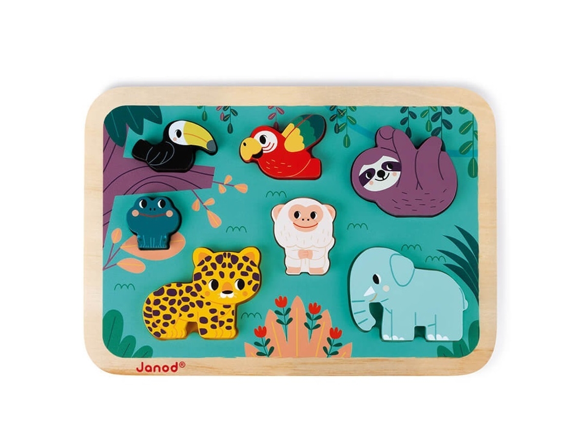 Jogo Didático JANOD Jungle Chunky Wooden Puzzle