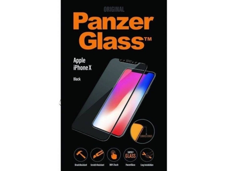 Película Vidro Temperado iPhone X  Glass Preto