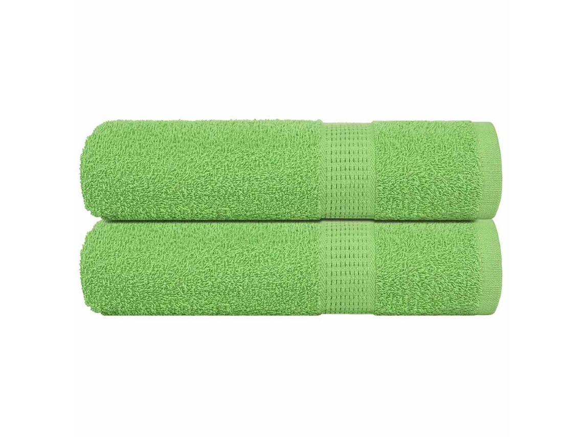 Vidaxl Toalhas De Mãos Frogn 2pcs 50x100cm 360 G/m² Verde Maça
