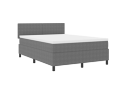 Conjunto 1 Cama Box Vidaxl Cinzento-claro Cordão (140 X 200 Cm)