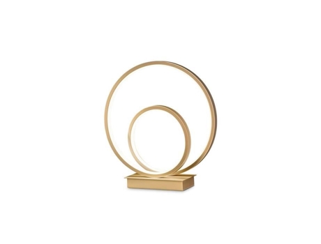 Lâmpada De Mesa Swirl Swirl Integrada Led 3000k Metal Dourado Design Contemporâneo